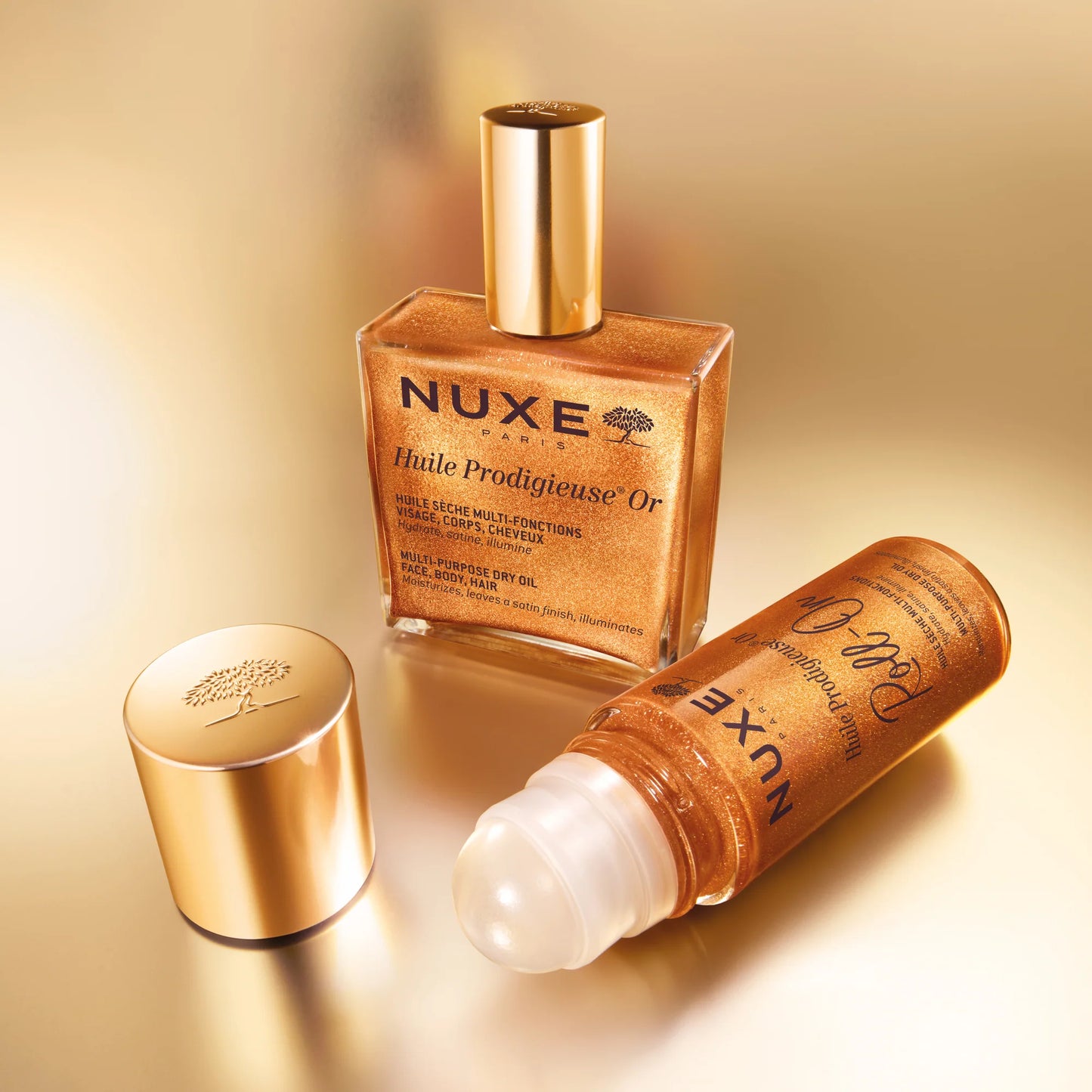 Nuxe Or Roll-On - Olio secco per viso, corpo e capelli